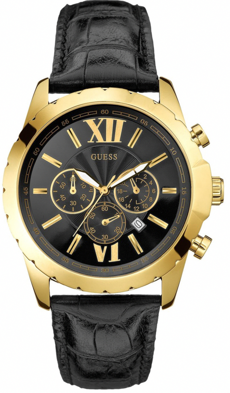 AAA 1:1 Replica Guess Mens Watches Black Dial Quartz 13MM U0270G1 Watch