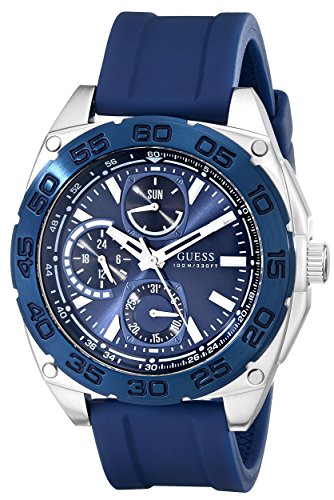 AAA 1:1 Replica Guess Mens Watches Blue Dial Quartz 46MM U0486G1 Watch