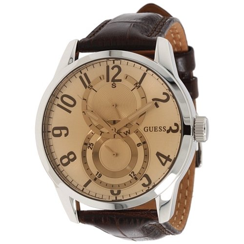 AAA 1:1 Replica Guess Mens Watches Beige Dial Japanese Quartz 43MM U10646G1 Watch