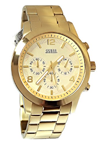 AAA 1:1 Replica Guess Mens Watches Gold Dial Quartz 42MM U15061G2 Watch