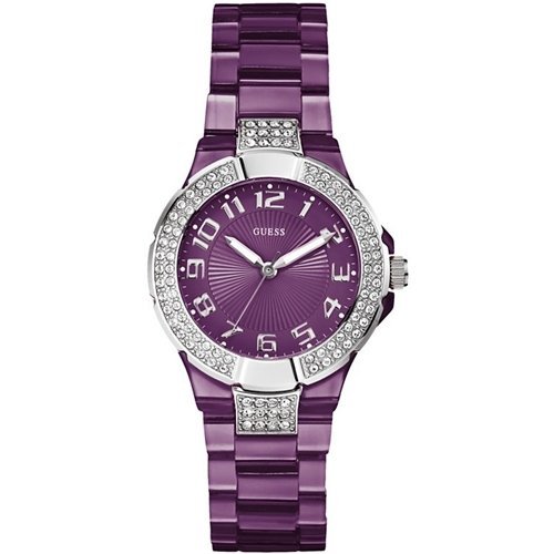 AAA 1:1 Replica Guess Ladies Watches Purple Dial Quartz 34MM U95198L4 Watch
