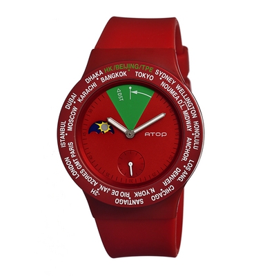 AAA 1:1 Replica Atop-Vwa Unisex Watches Red Dial Japanese Quartz 44MM VWA-05 Watch