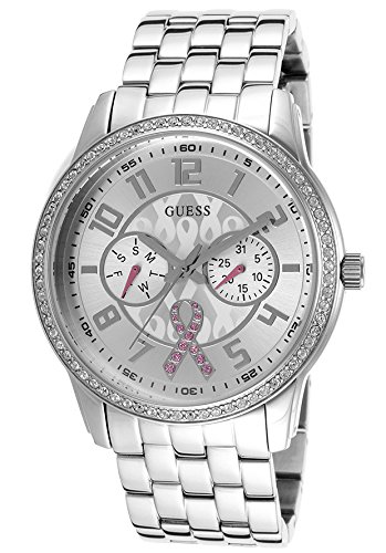 AAA 1:1 Replica Guess Ladies Watches Silver Dial Quartz 40MM W0032L1 Watch