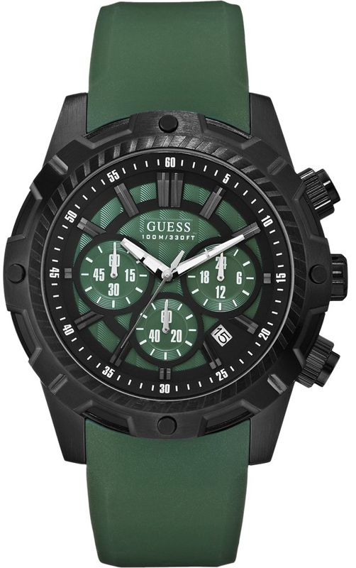 AAA 1:1 Replica Guess Mens Watches Green Dial Analogue Quartz 45MM W0038G2 Watch