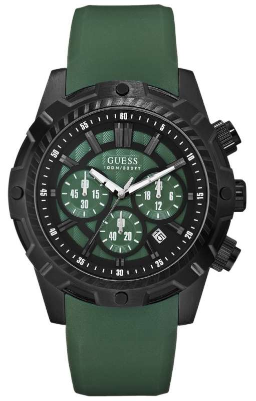 AAA 1:1 Replica Guess-Marathon Mens Watches Black Dial Quartz 46MM W0044G6 Watch