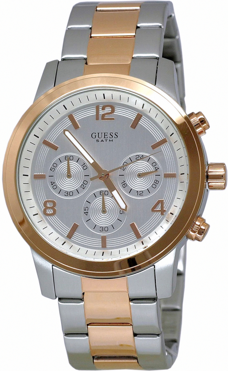 AAA 1:1 Replica Guess Mens Watches Silver Dial Quartz 44MM W0123G1 Watch