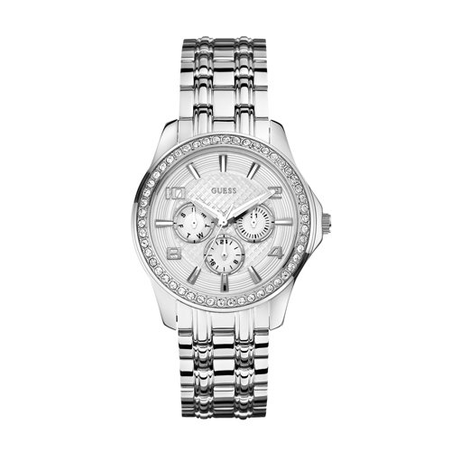 AAA 1:1 Replica Guess Ladies Watches Silver Dial Quartz 40MM W0147L1 Watch