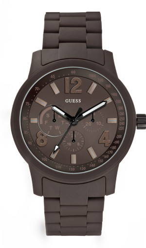AAA 1:1 Replica Guess-Trend Mens Watches Brown Dial Quartz 45MM W0185G3 Watch