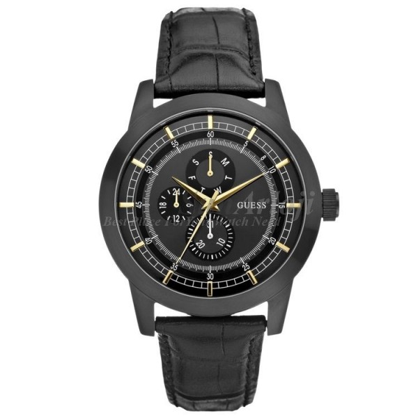 AAA 1:1 Replica Guess Mens Watches Black Dial Quartz 50MM W0187G3 Watch