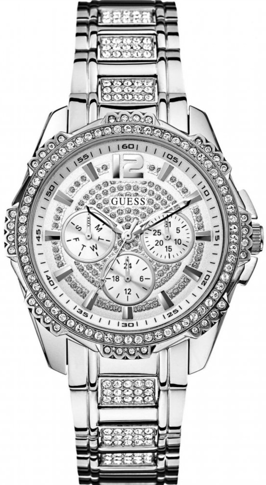 AAA 1:1 Replica Guess Ladies Watches Silver Dial Quartz 39MM W0286L1 Watch