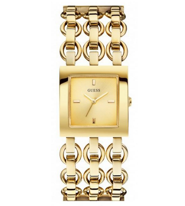 AAA 1:1 Replica Guess Ladies Watches Gold Dial Quartz 28MM W0320L2 Watch