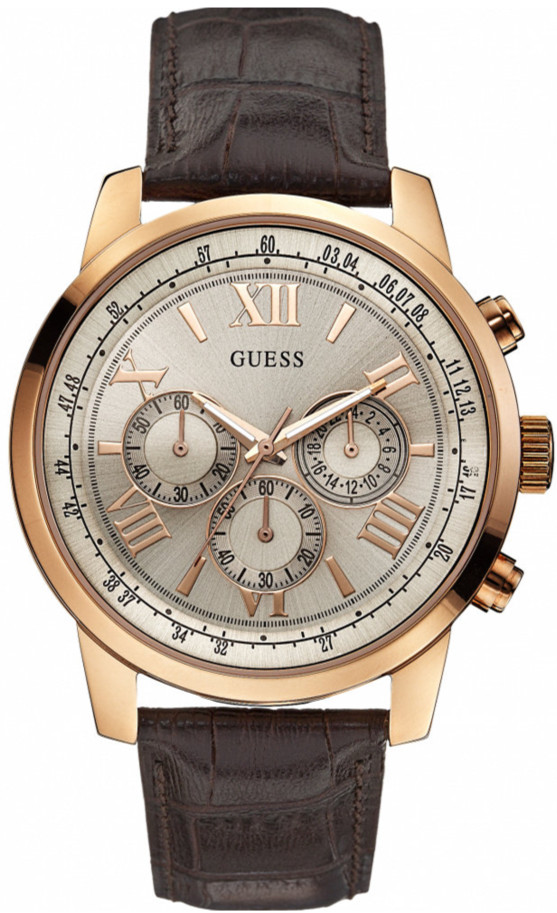AAA 1:1 Replica Guess Unisex Watches Rose Gold Dial Quartz 45MM W0380G4 Watch