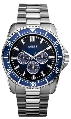 AAA 1:1 Replica Guess Mens Watches Blue Dial Quartz 44MM W10245G1 Watch