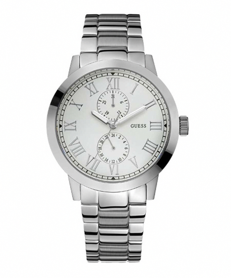 AAA 1:1 Replica Guess Mens Watches Silver Dial Quartz 44MM W10565G1 Watch