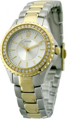 AAA 1:1 Replica Guess-Trend Ladies Watches Champagne Dial Quartz W11068L2 Watch
