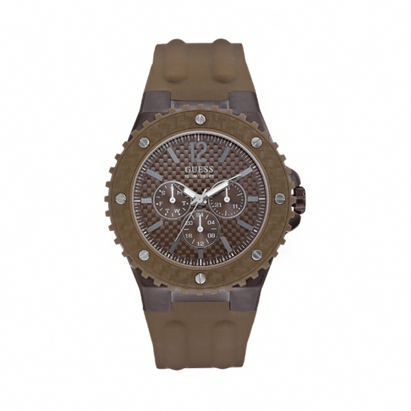 AAA 1:1 Replica Guess Mens Watches Brown Dial Quartz 45MM W11619G3 Watch
