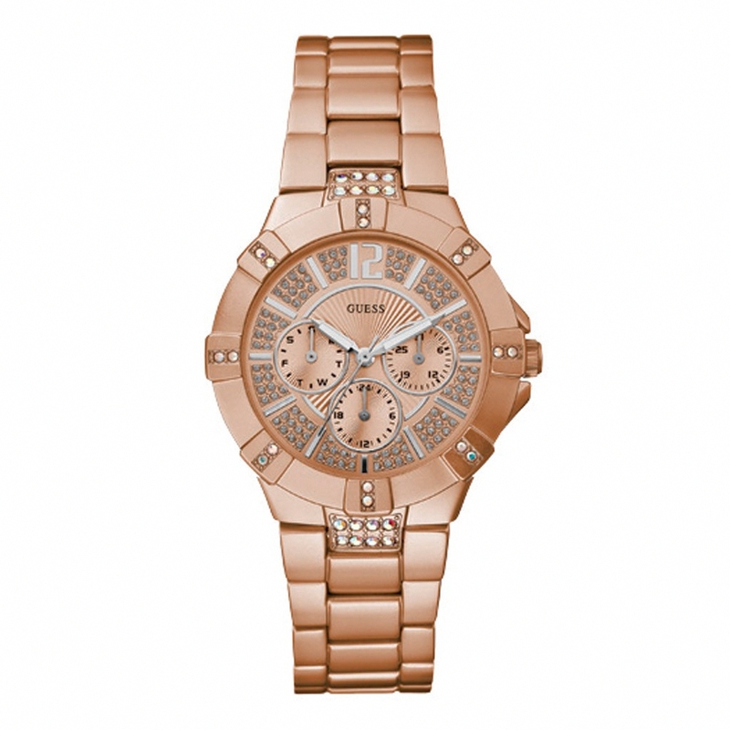 AAA 1:1 Replica Guess Ladies Watches Rose Gold Dial Quartz 38MM W11624L3 Watch