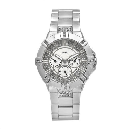 AAA 1:1 Replica Guess Ladies Watches Silver Dial Japanese Quartz 40MM W12080L1 Watch