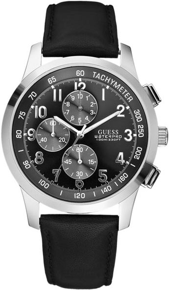 AAA 1:1 Replica Guess Mens Watches Black Dial Quartz 44MM W13530G1 Watch