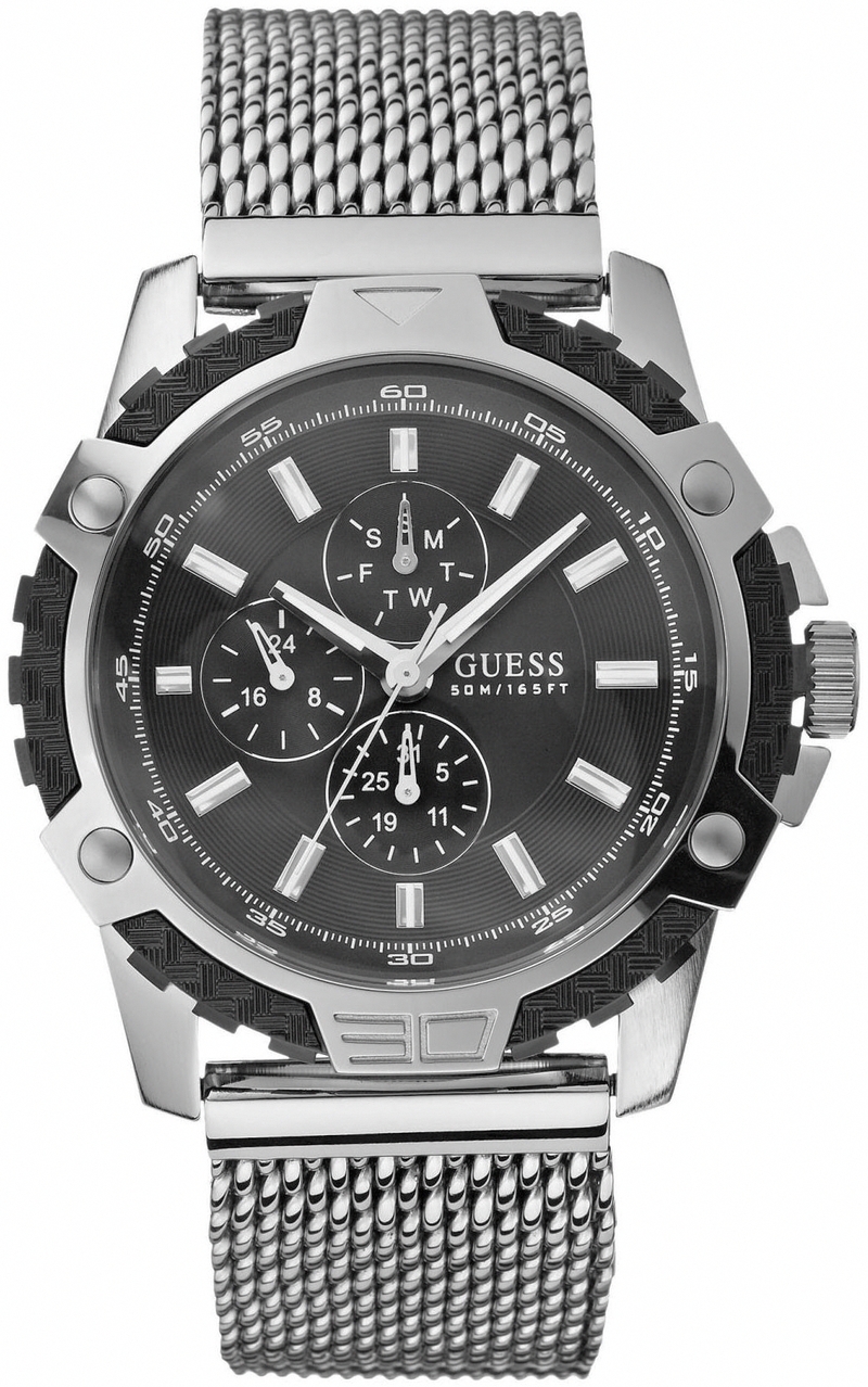 AAA 1:1 Replica Guess Mens Watches Black Dial Quartz 45MM W19530G1 Watch