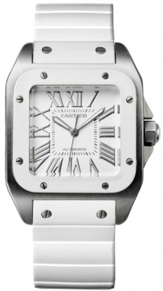 AAA 1:1 Replica Cartier-Santos Ladies Watches Silver Dial Automatic 32MM W20129U2 Watch