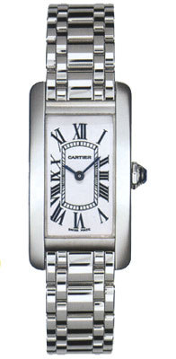 AAA 1:1 Replica Cartier-Tank Ladies Watches Silver with Roman Numerals Dial Quartz FixedMM W26019L1 Watch