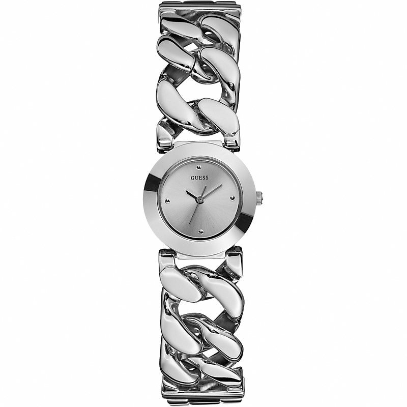 AAA 1:1 Replica Guess Ladies Watches Silver Dial Quartz 30MM W75060L1 Watch