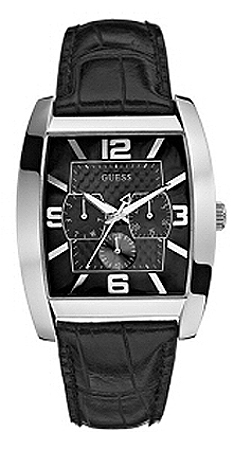AAA 1:1 Replica Guess-Power-Broker Mens Watches Black Dial Quartz W80009G1 Watch