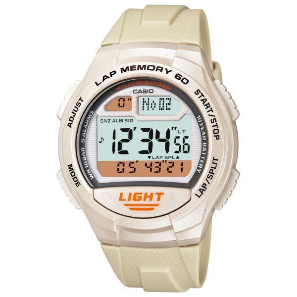 AAA 1:1 Replica Casio-Sports-Gear Mens Watches Silver Dial Quartz 48.2 x 42.4MM W-734J-7AJF Watch