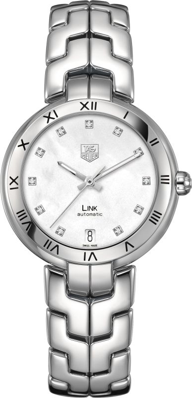 AAA 1:1 Replica TAG-Heuer-Link Ladies Watches White Dial Automatic 34.5MM WAT2315.BA0956 Watch