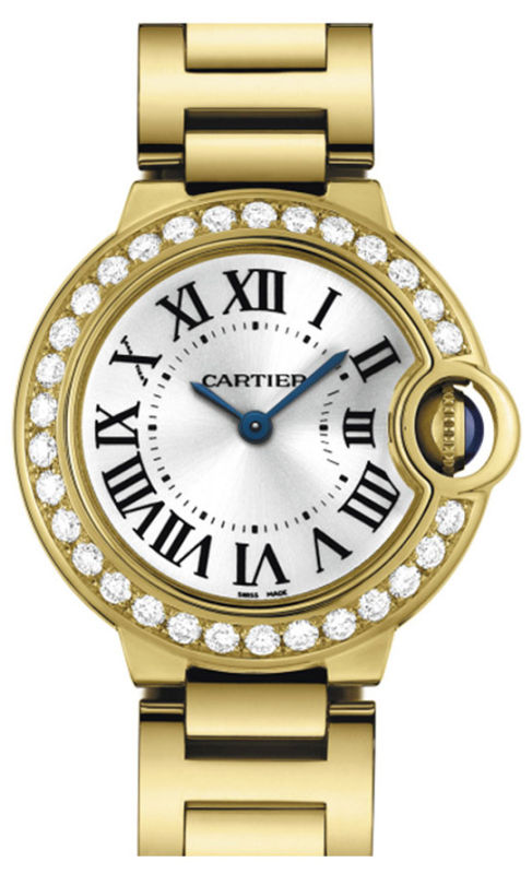 AAA 1:1 Replica Cartier-Ballon-Bleu Ladies Watches Silver Opaline with Roman Numerals Dial Calibre 057 Quartz 9.5MM WE9001Z3 Watch