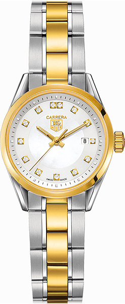 AAA 1:1 Replica TAG-Heuer-Carrera Ladies Watches Mother Of Pearl Dial Swiss Quartz 27MM WV1450.BD0797 Watch