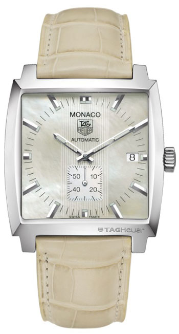 AAA 1:1 Replica TAG-Heuer-Monaco Ladies Watches Mother Of Pearl Dial Automatic 36MM WW2112.FC6215 Watch