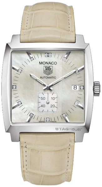 AAA 1:1 Replica TAG-Heuer-Monaco Ladies Watches Mother Of Pearl Dial Automatic 37MM WW2113.FC6215 Watch