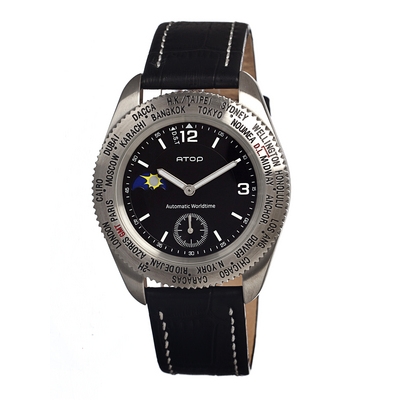 AAA 1:1 Replica Atop-Wws Mens Watches Black Dial Japanese Quartz 44MM WWS-1A Watch